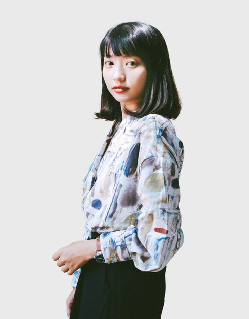 フルイドプリントシャツ