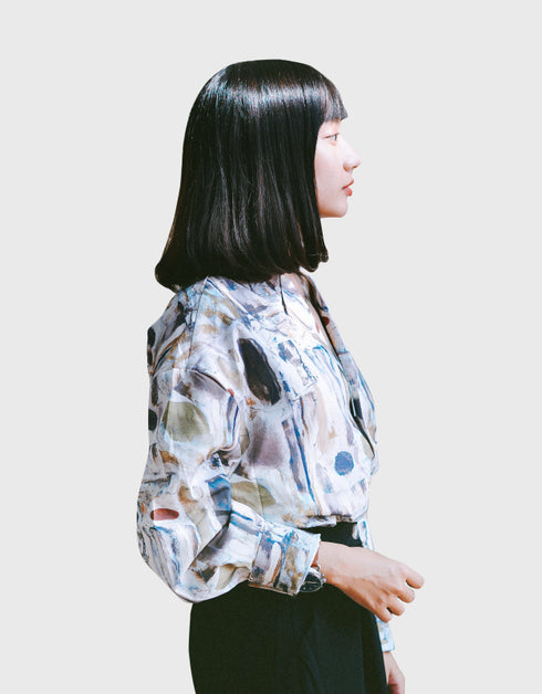 フルイドプリントシャツ