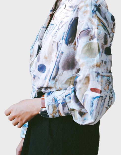 フルイドプリントシャツ