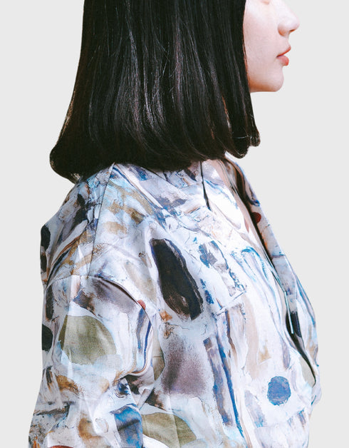 フルイドプリントシャツ
