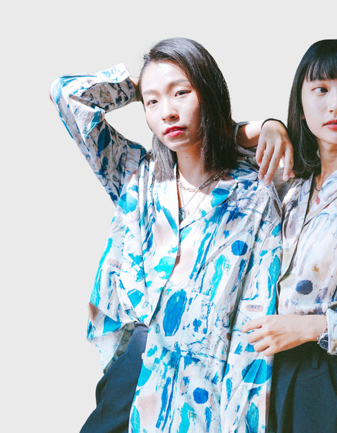 フルイドプリントシャツ