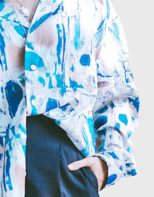 フルイドプリントシャツ