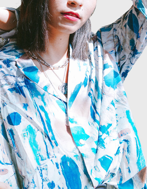 フルイドプリントシャツ