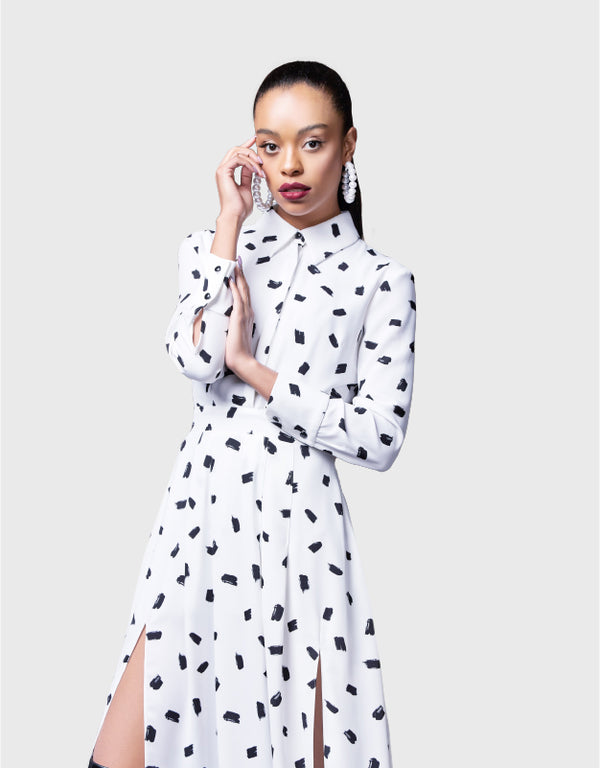 ドットプリントワンピース