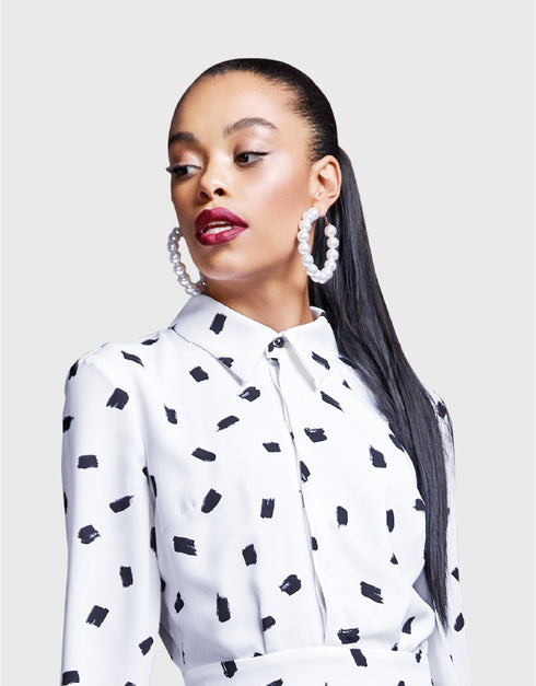 ドットプリントワンピース