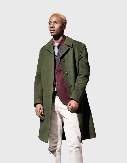 ウールブレンドコート