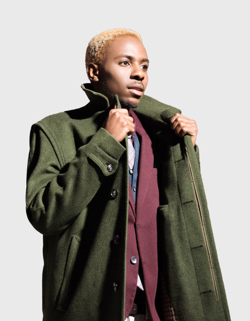 ウールブレンドコート