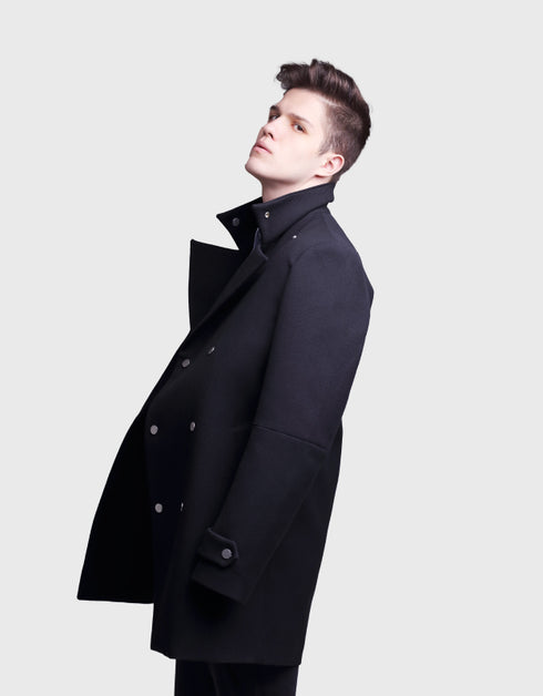 ウールブレンドコート