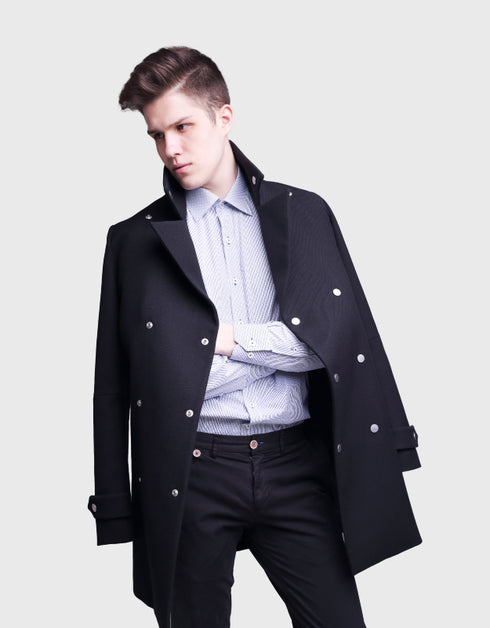 ウールブレンドコート