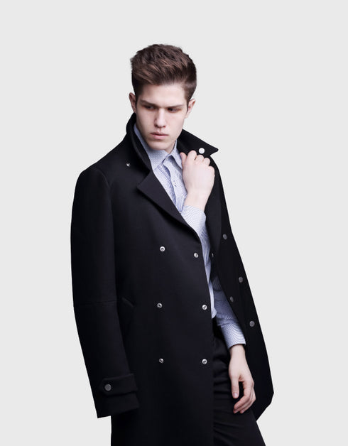 ウールブレンドコート